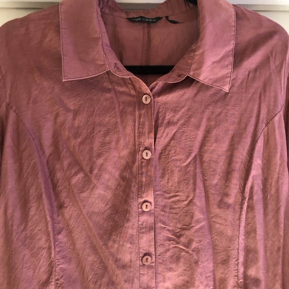 ❤️Stella Carakasi Tunic Shirt Dress Silk Lagenlook Style Oversized Pockets S - Picture 2 of 11